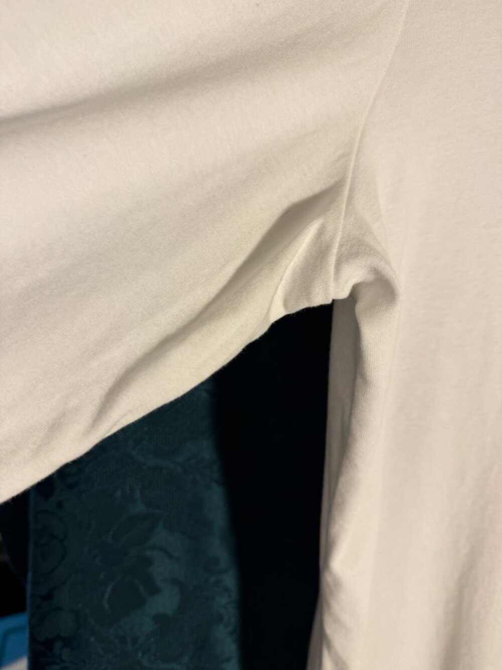 Chicos 100% Pima Cotton White Square Neck 3/4 Sleeve Top/Tunic Sz 4 (2XL) - Picture 3 of 7